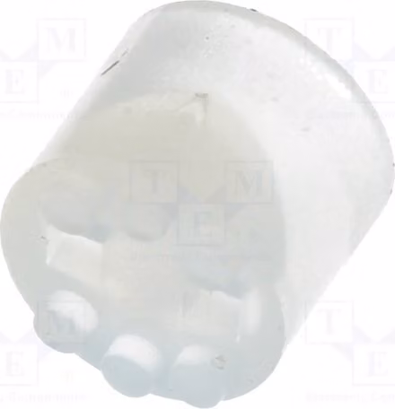 10 distanziatori per LED: diametro interno: 5 mm, diametro esterno: 5,1 mm, lunghezza: 3,6 mm. Codice prodotto: 8GE04V80383. Distanziatori
