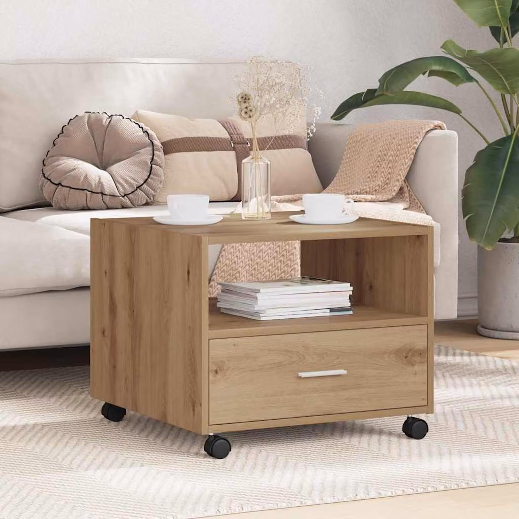 Maison Exclusive - Tavolino Artisan in rovere 55 x 55 x 45 cm Materiale ligneo