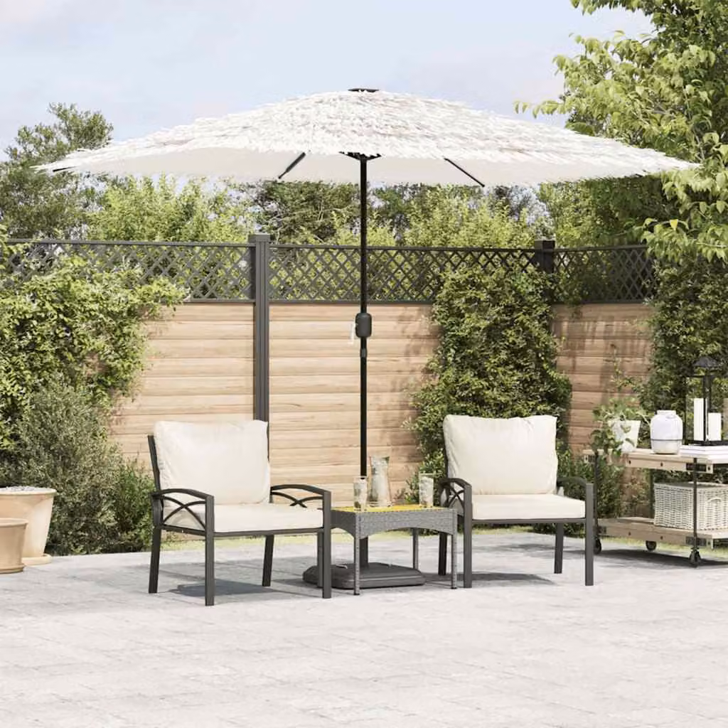 Ombrellone da giardino vidaXL in poliestere e acciaio bianco L: 300 cm, P: 200 cm, H: 250 cm