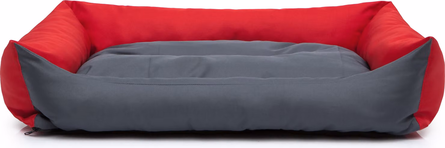 Cuscino per cani Lettino per cani Cuscino per cani Pontes - Eco - 105 x 75 x 17 cm [taglia: XXL] - Rosso con grigio