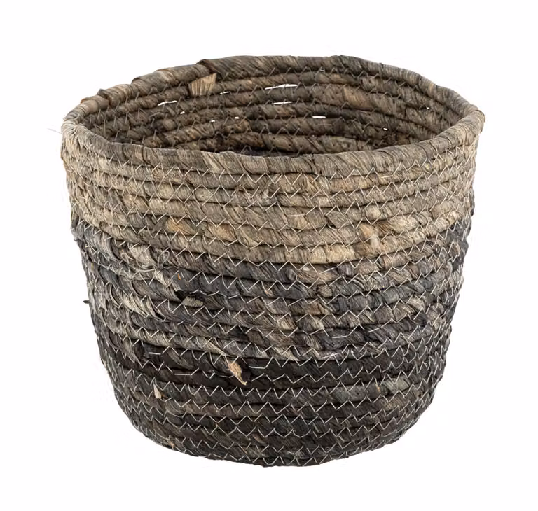 WENKO cestino in fibra naturale Coppitella in blu 22 x 16 cm