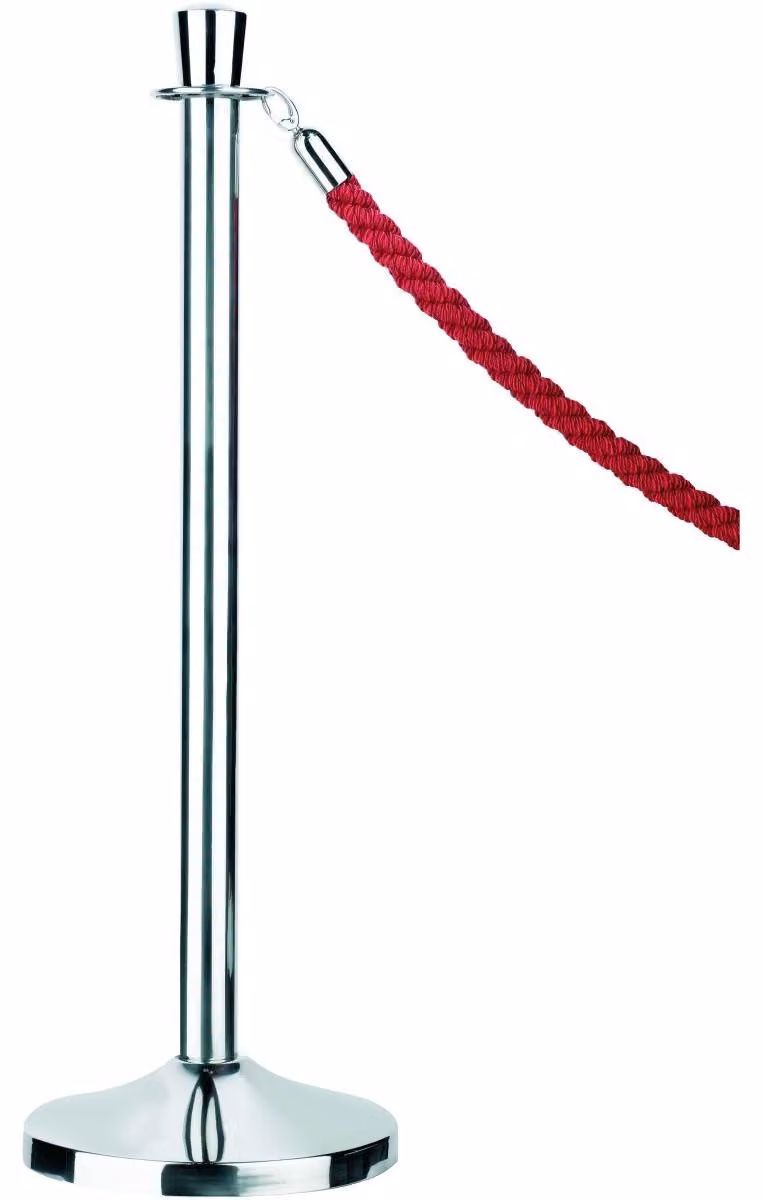 Supporto a corda 30 mm 1,5 m di lunghezza cromato con cavo rosso