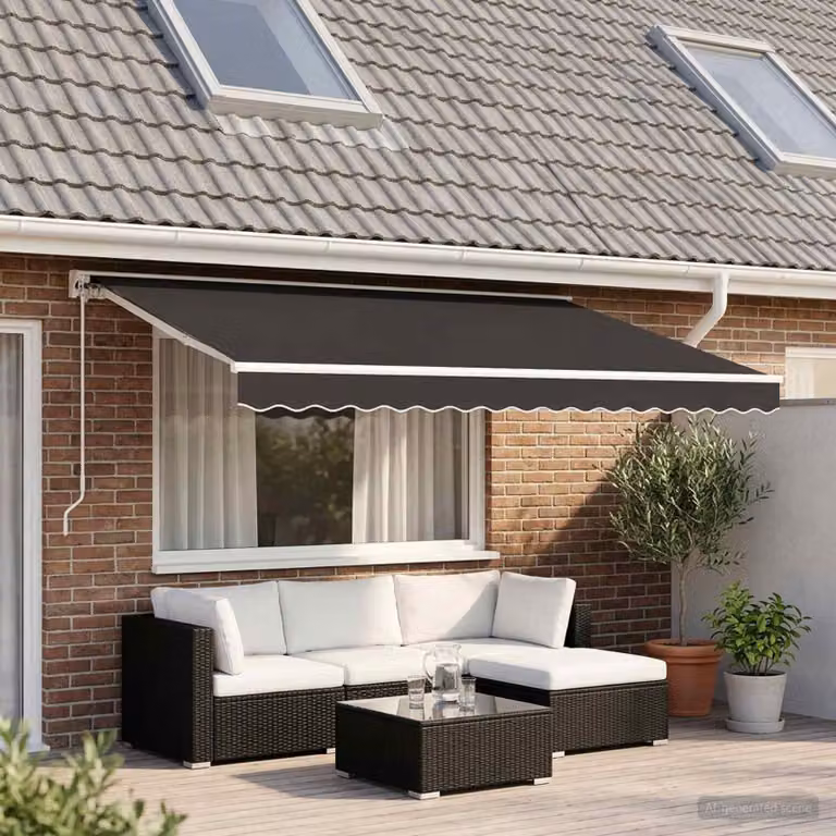 Maison Exclusive - Telo di ricambio per tenda da sole, dimensioni 4x2 metri, colore antracite, materiale: poliestere