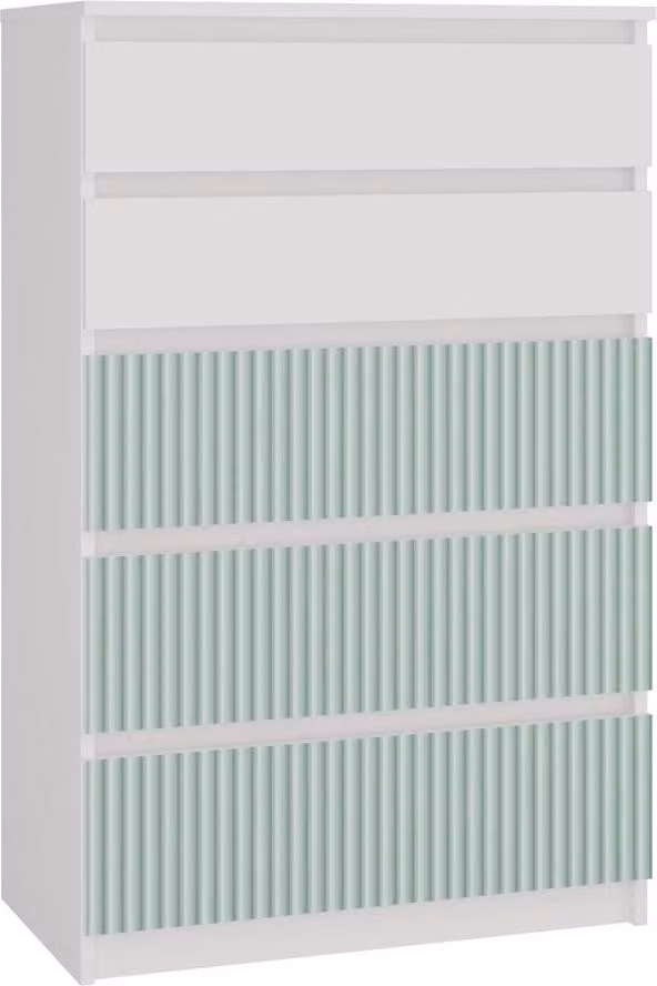 Comodino, bianco/verde menta, 70 x 109, 5 x 40 cm