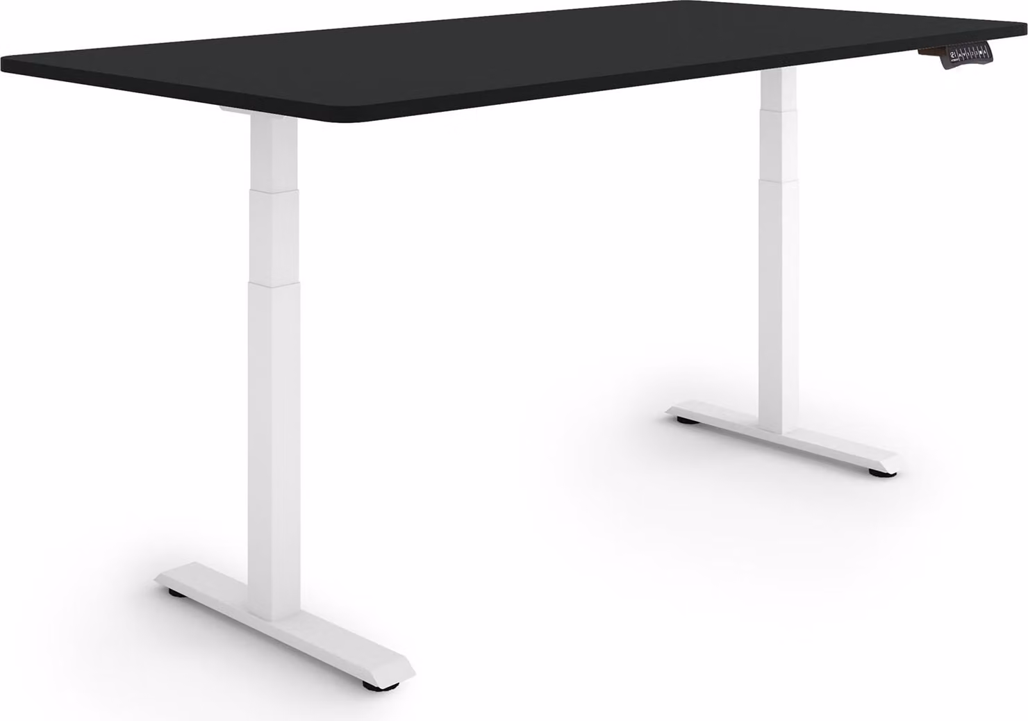 ESMART Germany EZX-132WB 160x80cm Nero Scrivania ergonomica sit-stand Regolabile elettricamente in altezza in modo continuo da 60,5 a 125,5 cm 3 memorie di attività Montaggio rapido