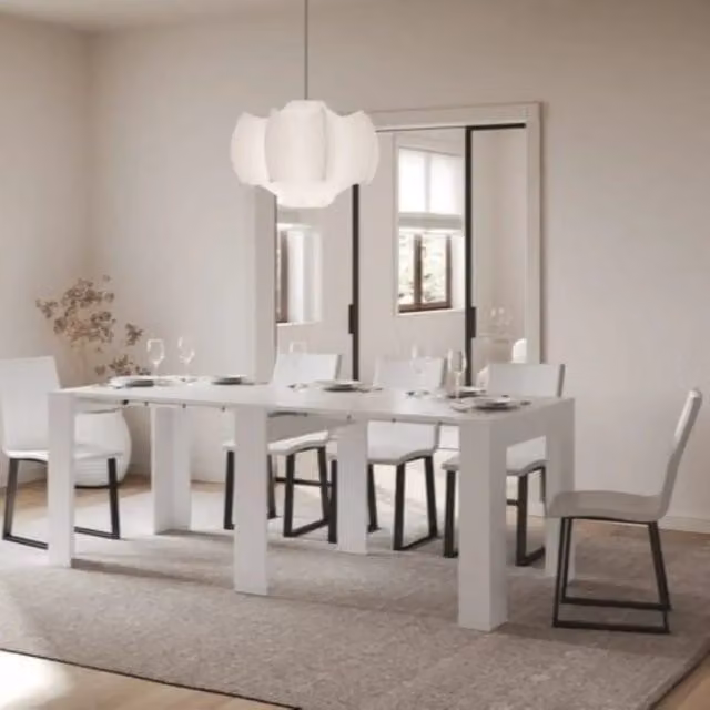 shopinnovativo - Consolle allungabile 90Ã—25/211 cm Kiba Bianco Frassino
