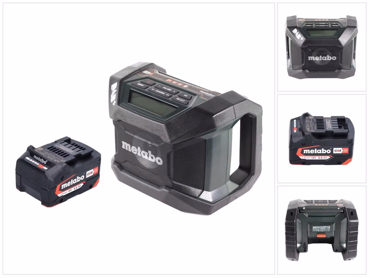 Metabo R 12-18 DAB+ BT Radio da cantiere a batteria 12-18 V DAB+ + 1x batteria 4,0 Ah - senza caricabatteria