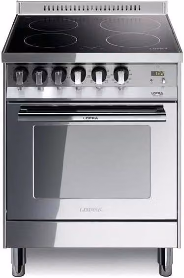 Lofra PL66MFT4I Cucina Combinata con Piano a Induzione 4 Zone e Forno Elettrico Multifunzione da 70 L, Classe A, Acciaio Inox e Vetro, L/P/H: 60 x 60 x 90,5 cm