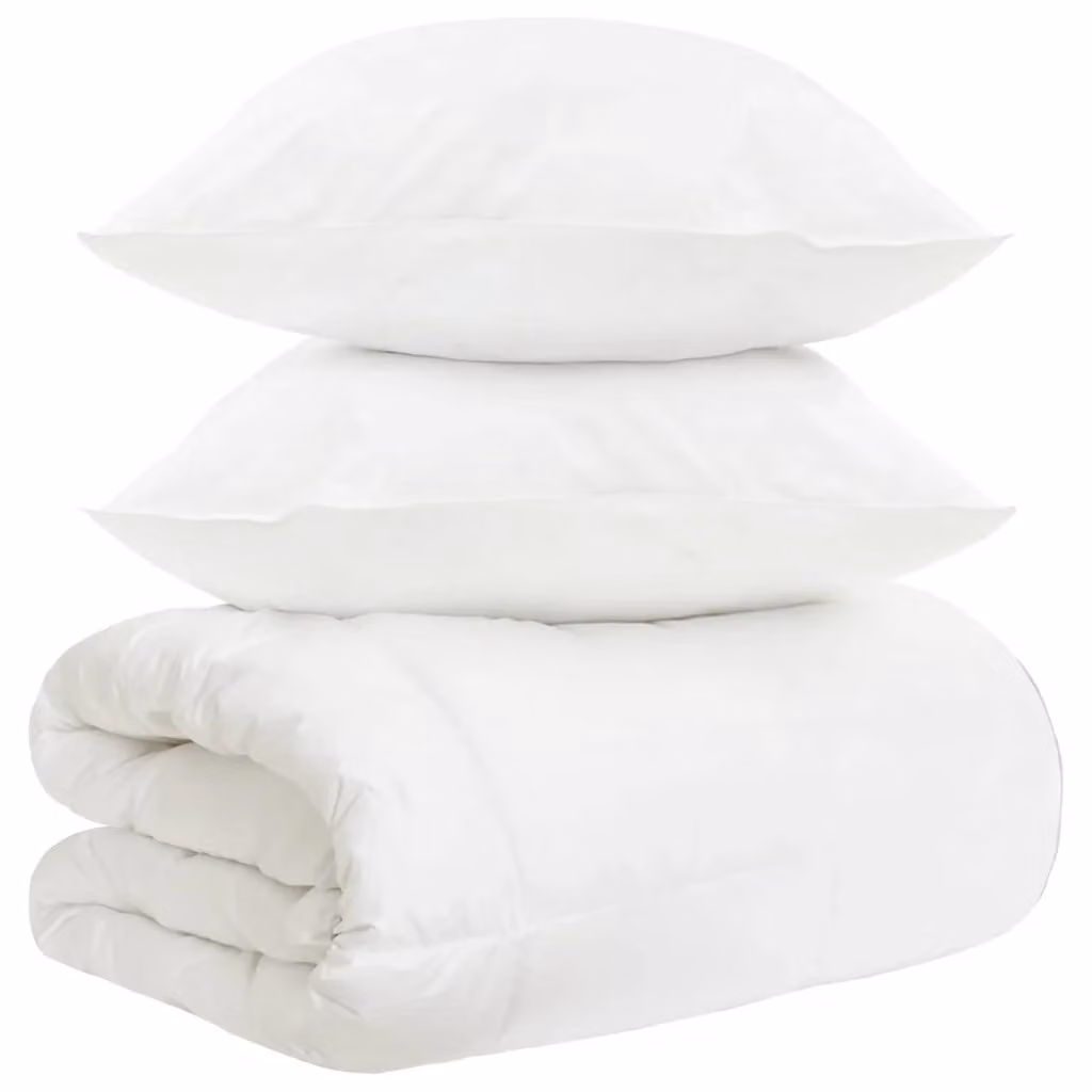 Set di 3 piumoni vidaXL bianchi in fibra di bambù per estate, L/P: 200 x 200 cm – 2
