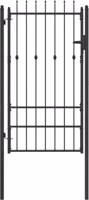 Cancello singolo per recinzione HORST in metallo nero L: 100 cm, H: 175 cm CFW9177924 – 1