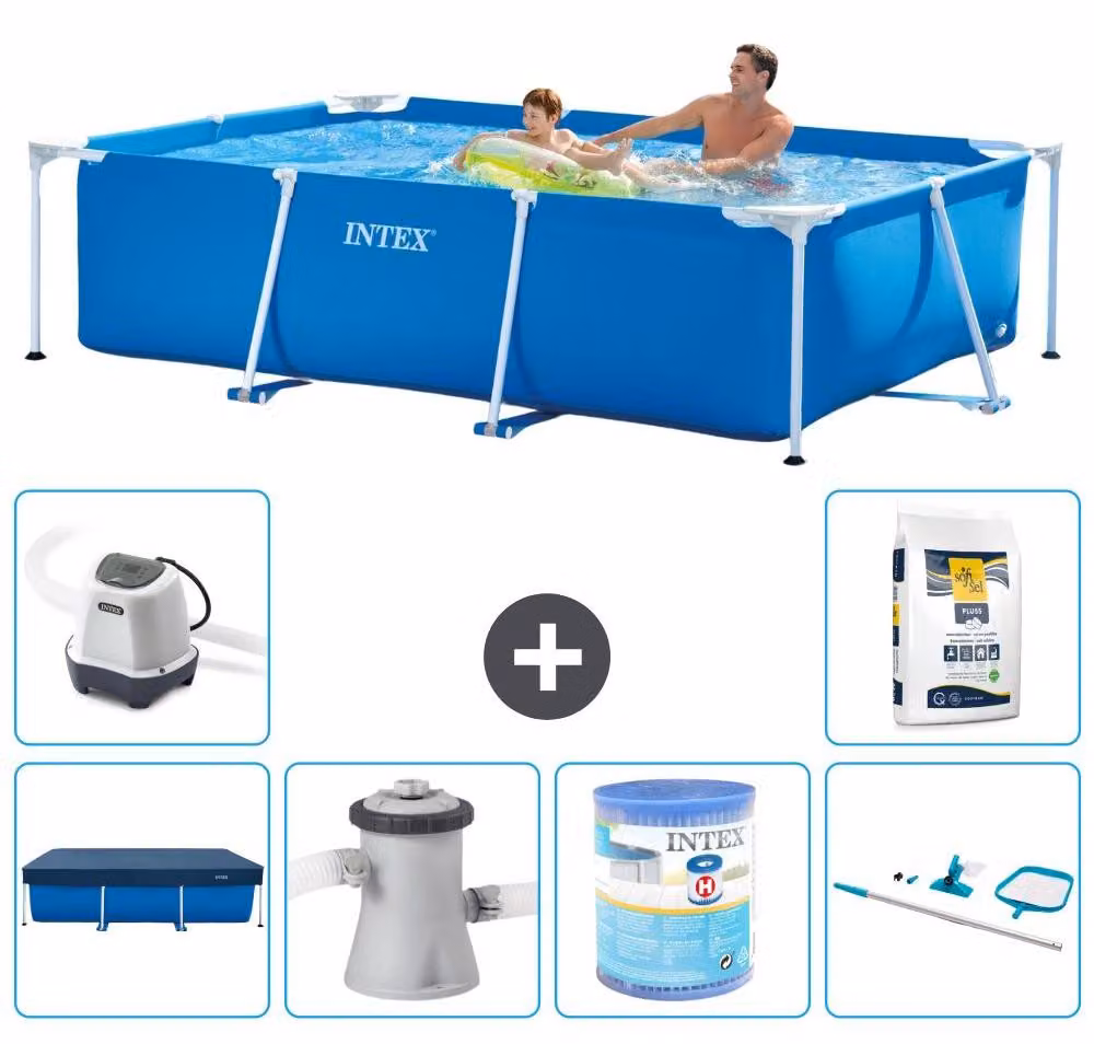 Piscina fuori terra rettangolare - 260x160x65 cm - 7 pezzi - Modello S40092