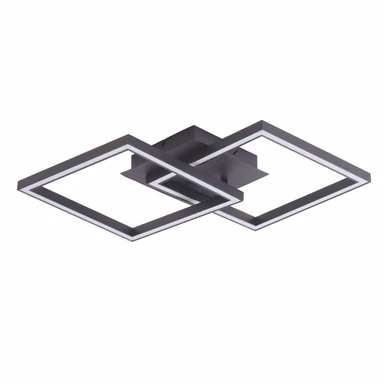 Lucande Lampada da soffitto a LED Tjado, lunghezza 67 cm, nero, metallo