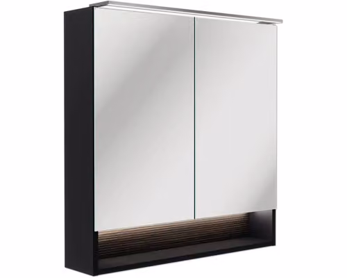Fackelmann B.PARIS Armadio a specchio LED, mobile da bagno, illuminazione, porte USB