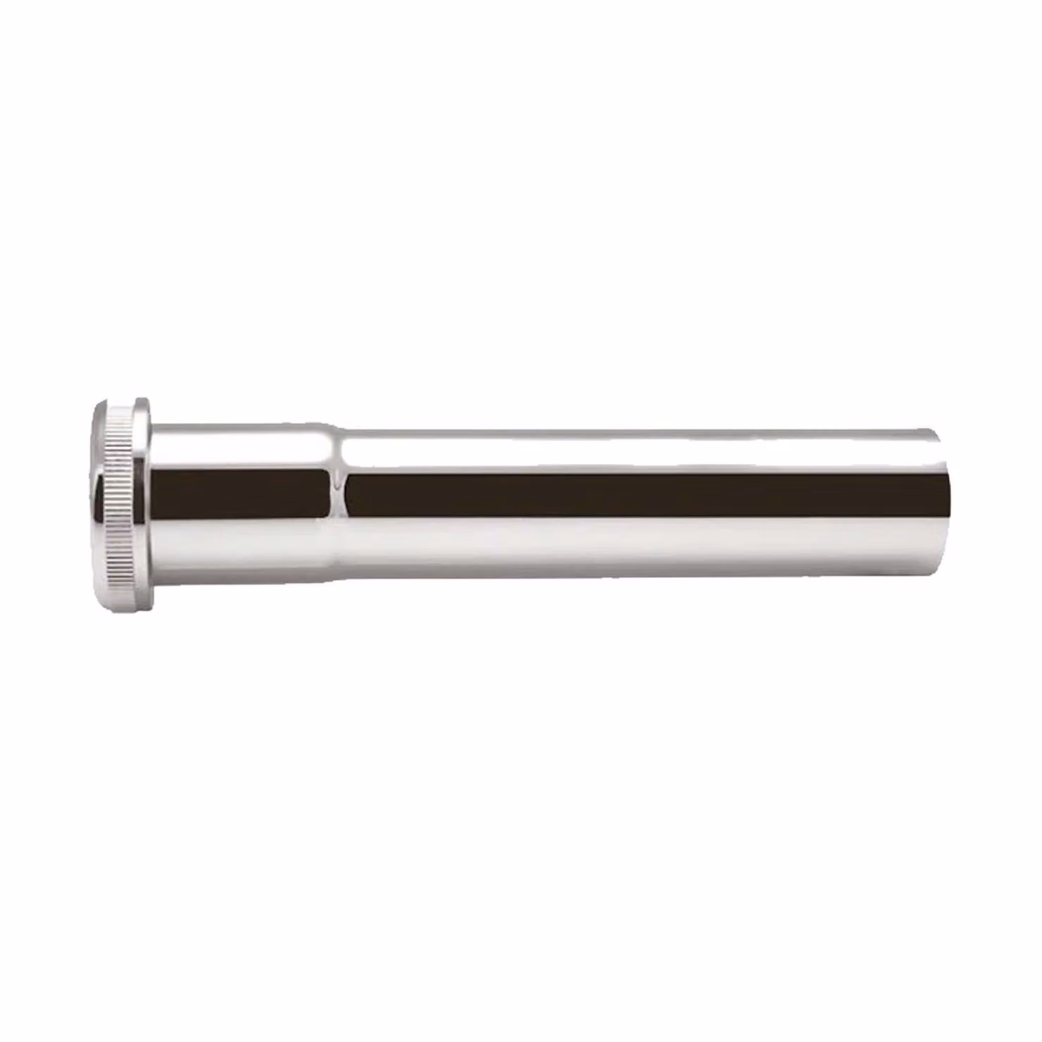 prolunga tecuro per tubo di scarico Ø 28 mm per valvola di scarico WC 250 mm, con dado zigrinato, ottone cromato