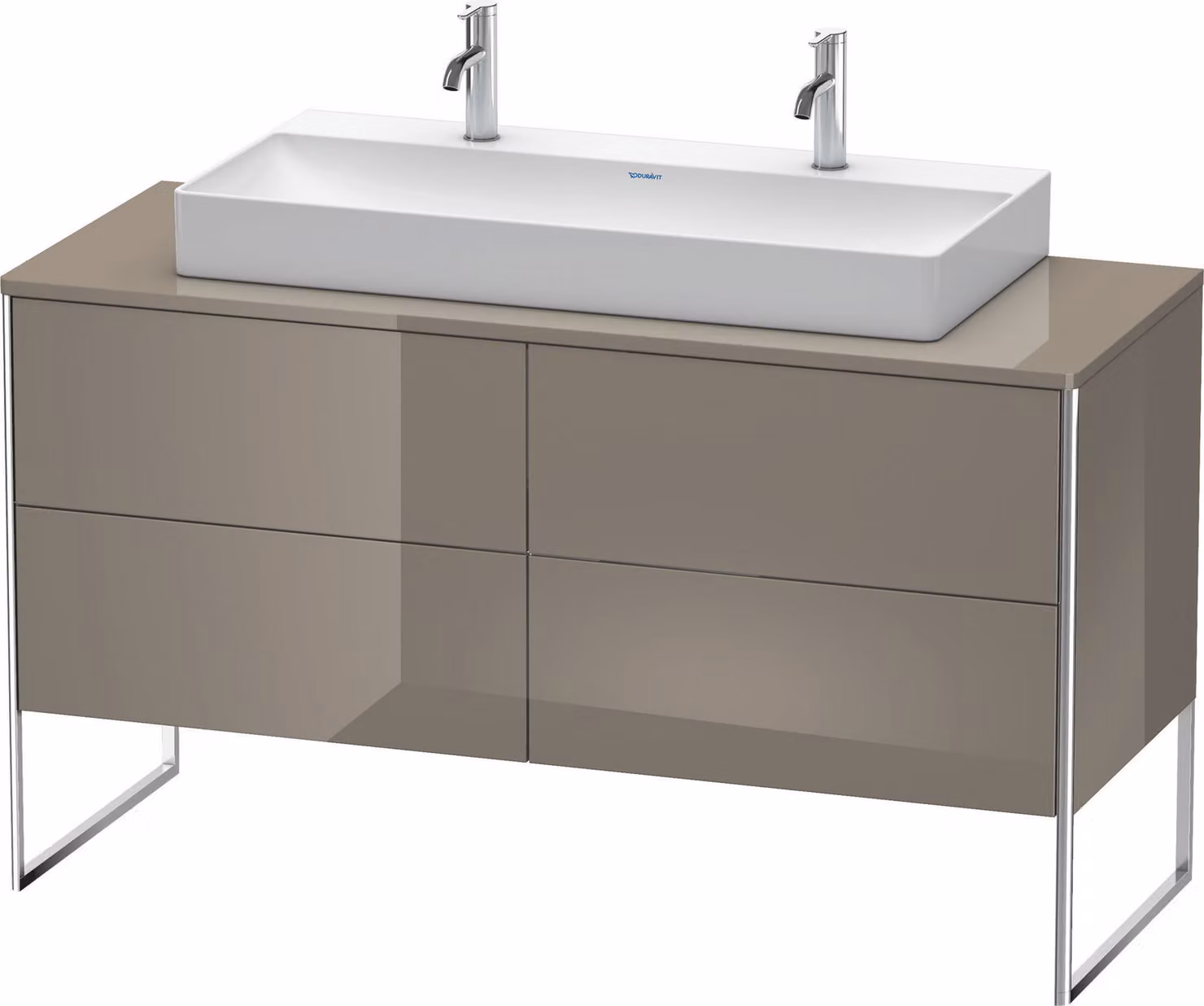 Duravit XSquare Meuble sous-vasque sur console au sol, 4 tiroirs, 1400x778x548mm, XS4925M8989, XS4925M8989