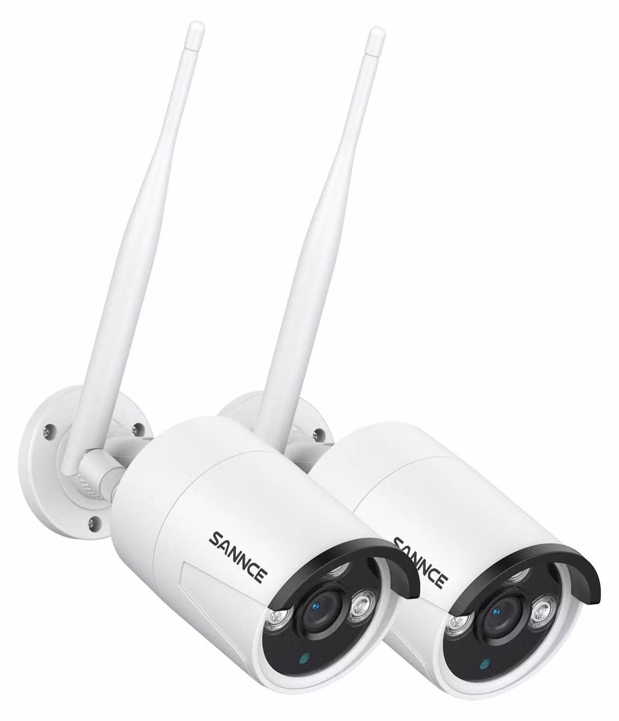 Kit di videosorveglianza composto da 2 telecamere - Risoluzione 5 MP - Wireless - Visione notturna fino a 20 metri