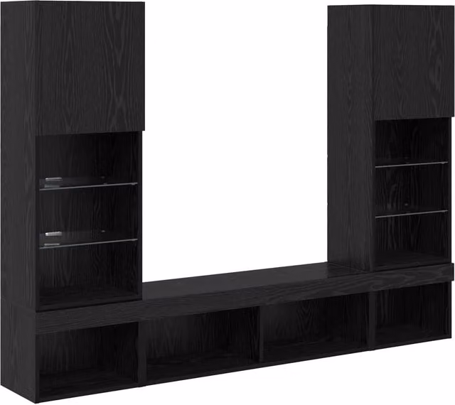 Unit¨¤ a muro per TV con LED 5 pz | Armadietto TV | Mobile Porta TV 40,5 x 30 x 102 cm