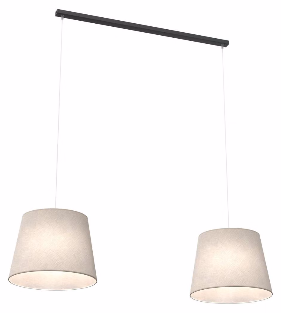 Lampada a sospensione EPOCA beige 2xE27x20W in tessuto, dimensioni: 150x128x38 cm, IP20, Emibig