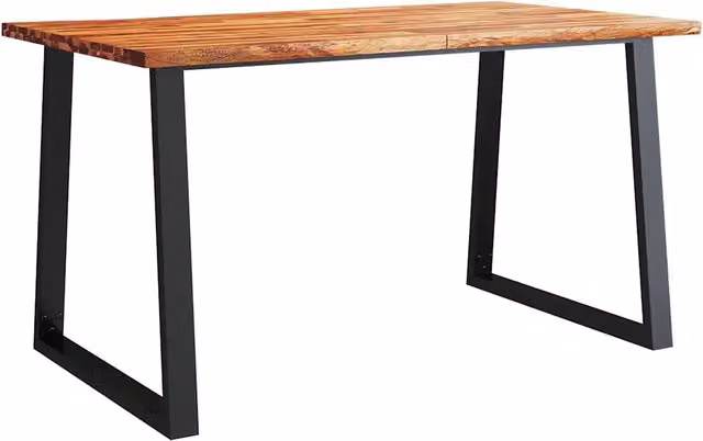Tavolo da Pranzo | Tavolo da cucina Bordi Vivi 140x80x75 cm Legno Massello Acacia