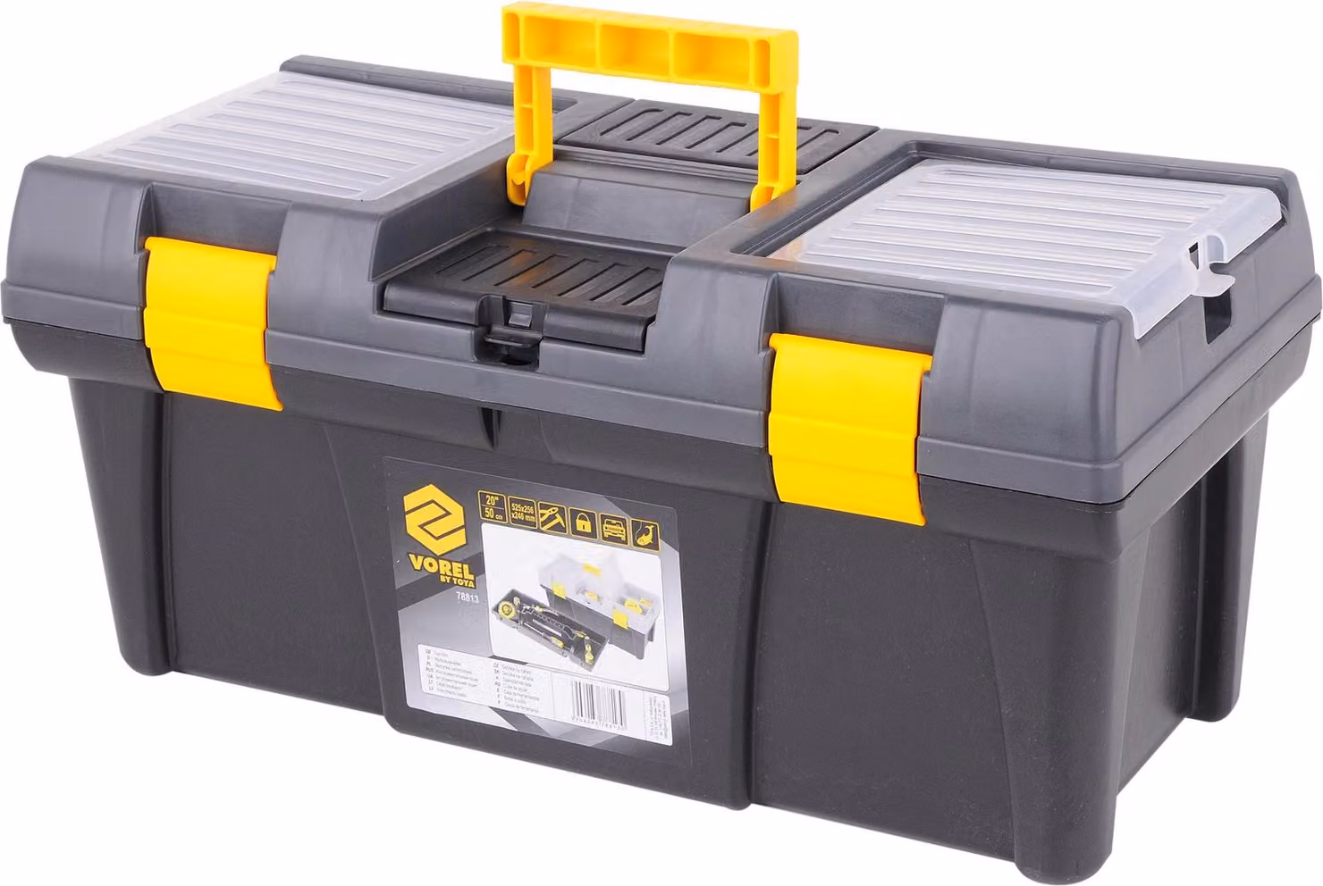 Cassetta portautensili, valigetta portautensili in plastica 20" 525x256x246 mm