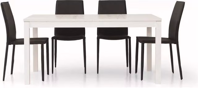 Tavolo moderno allungabile bianco frassino Mobili 2G L: 160 cm, P: 90 cm, H: 76 cm – 1