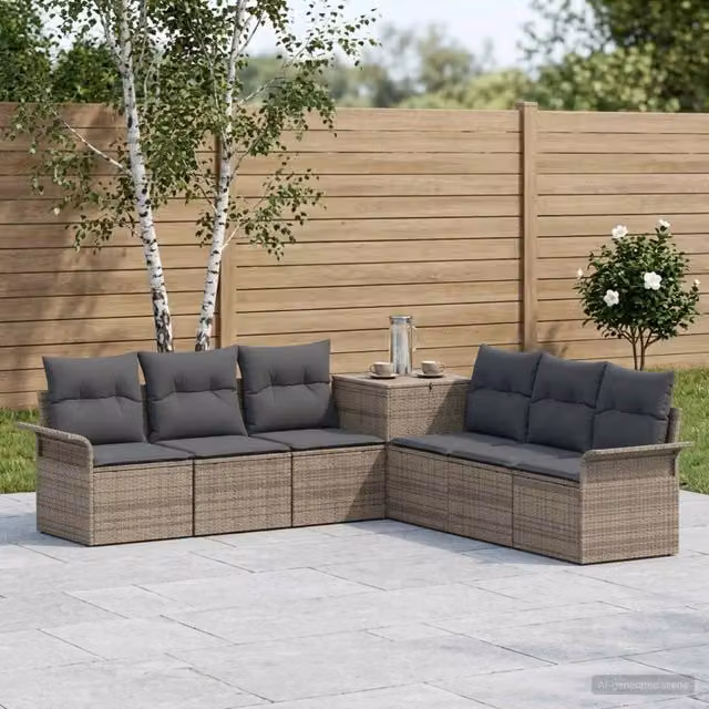 Set di divani 7 pz Grigio e Grigio Scuro 3448664