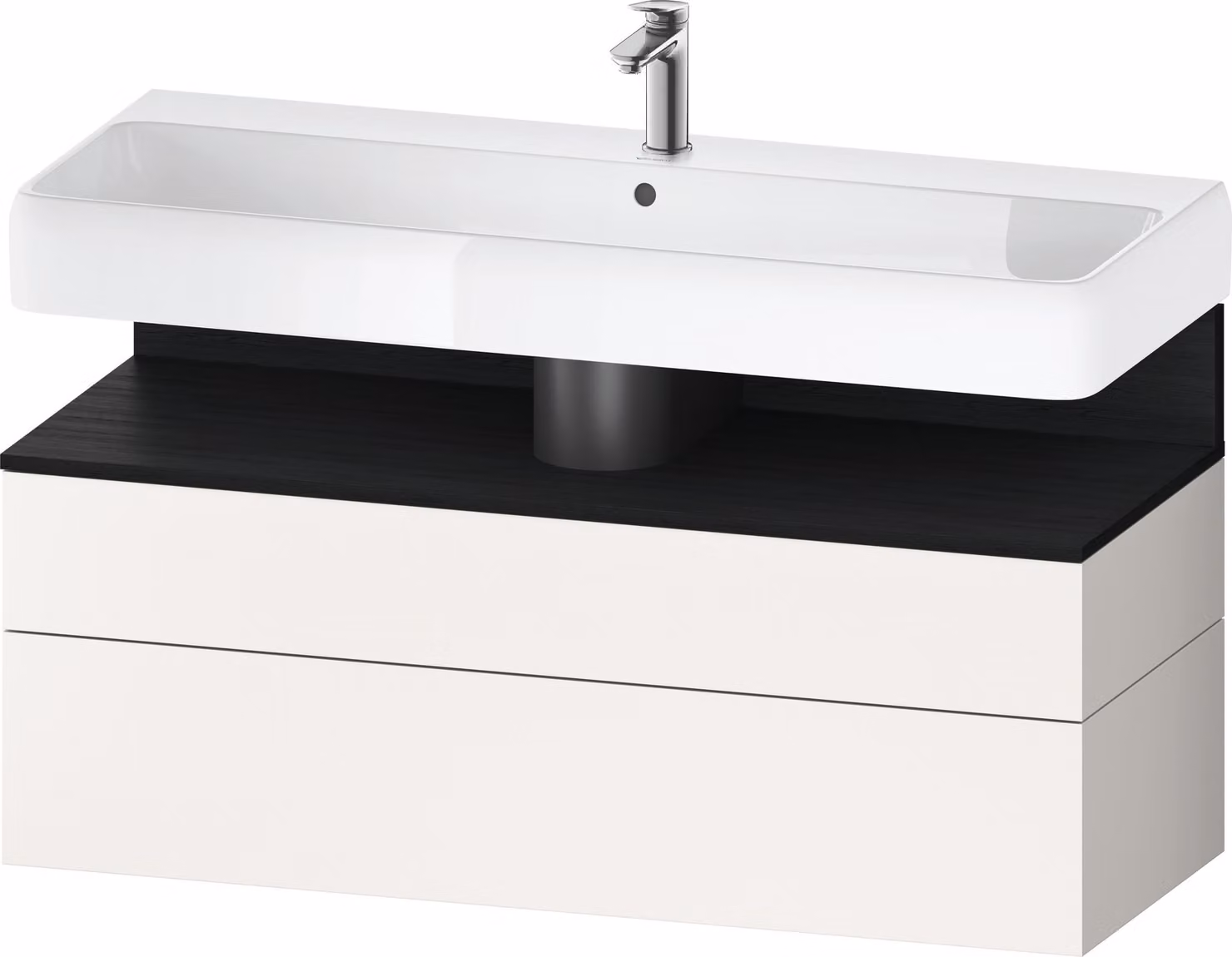Duravit Collection One Meuble sous-lavabo, 1 tiroir et 1 tiroir, 1190x470x590mm, niche chêne noir, QA4396016840010, QA4396016840010
