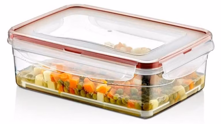 Contenitore per alimenti da 1,4 L - ermetico e a tenuta stagna con chiusura a scatto, rosso