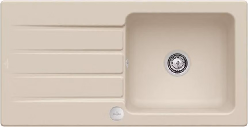 Lavello da cucina Villeroy&Boch, lavello da cucina Architectura 60 Almond CeramicPlus 1000x510mm, larghezza base 60 cm
