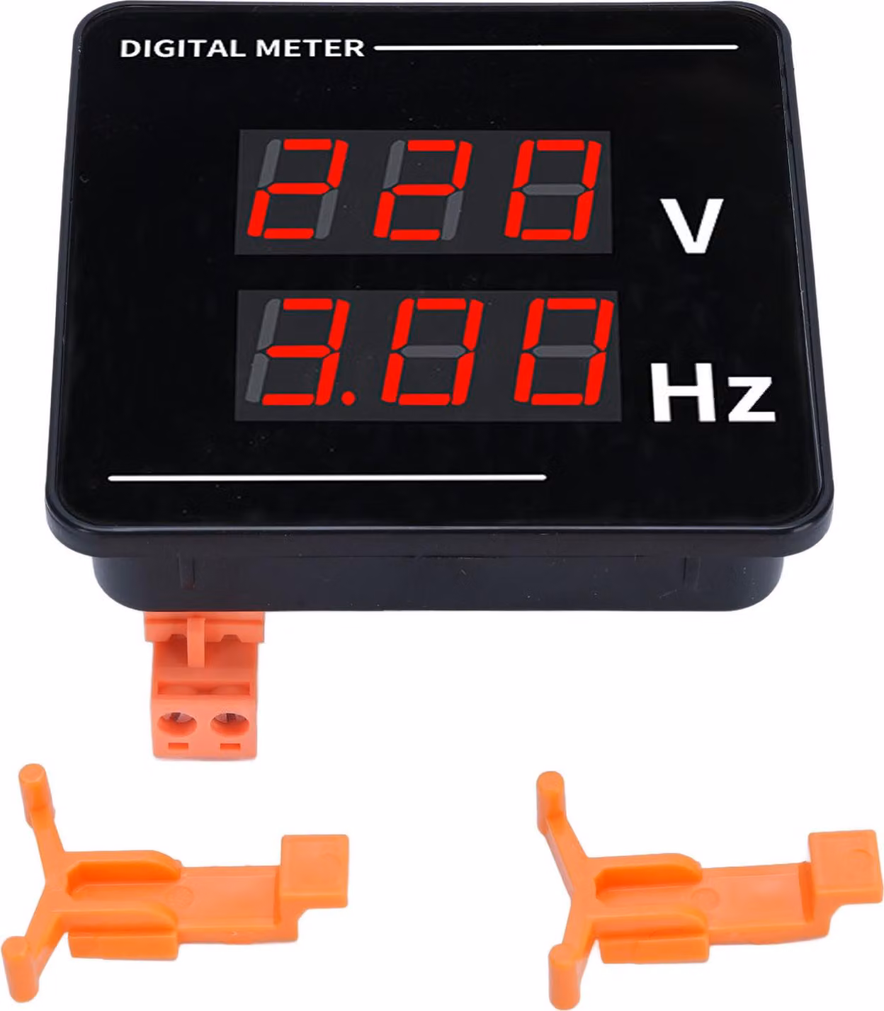 Voltmetro digitale CA, misuratore di frequenza, dispositivo di misura, montaggio a pannello, display a LED, 50-500 V, 10,0-99,9 Hz