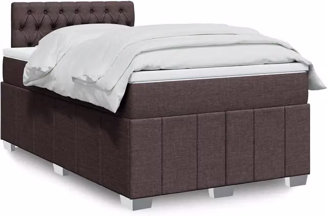 Letto Ibrido con Giroletto a Molle e Materasso vidaXL, Marrone e Bianco, L/P/H: 120 x 190 x 100,5 cm – 1