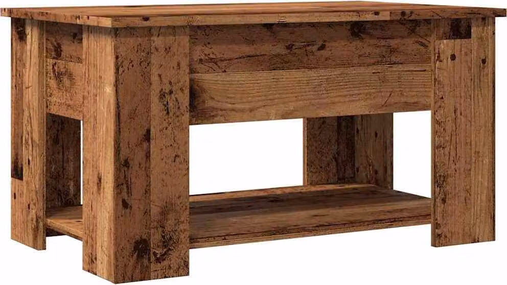 Tavolino da Salotto Legno Antico 79x49x41 cm Legno Multistrato