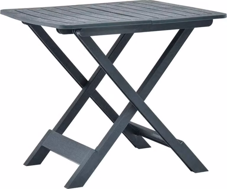 The Living Store tavolo da giardino pieghevole verde 79 x 72 x 70 cm plastica