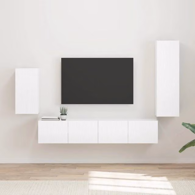 Set mobile TV 4 pz Bianco Lucido 3409010