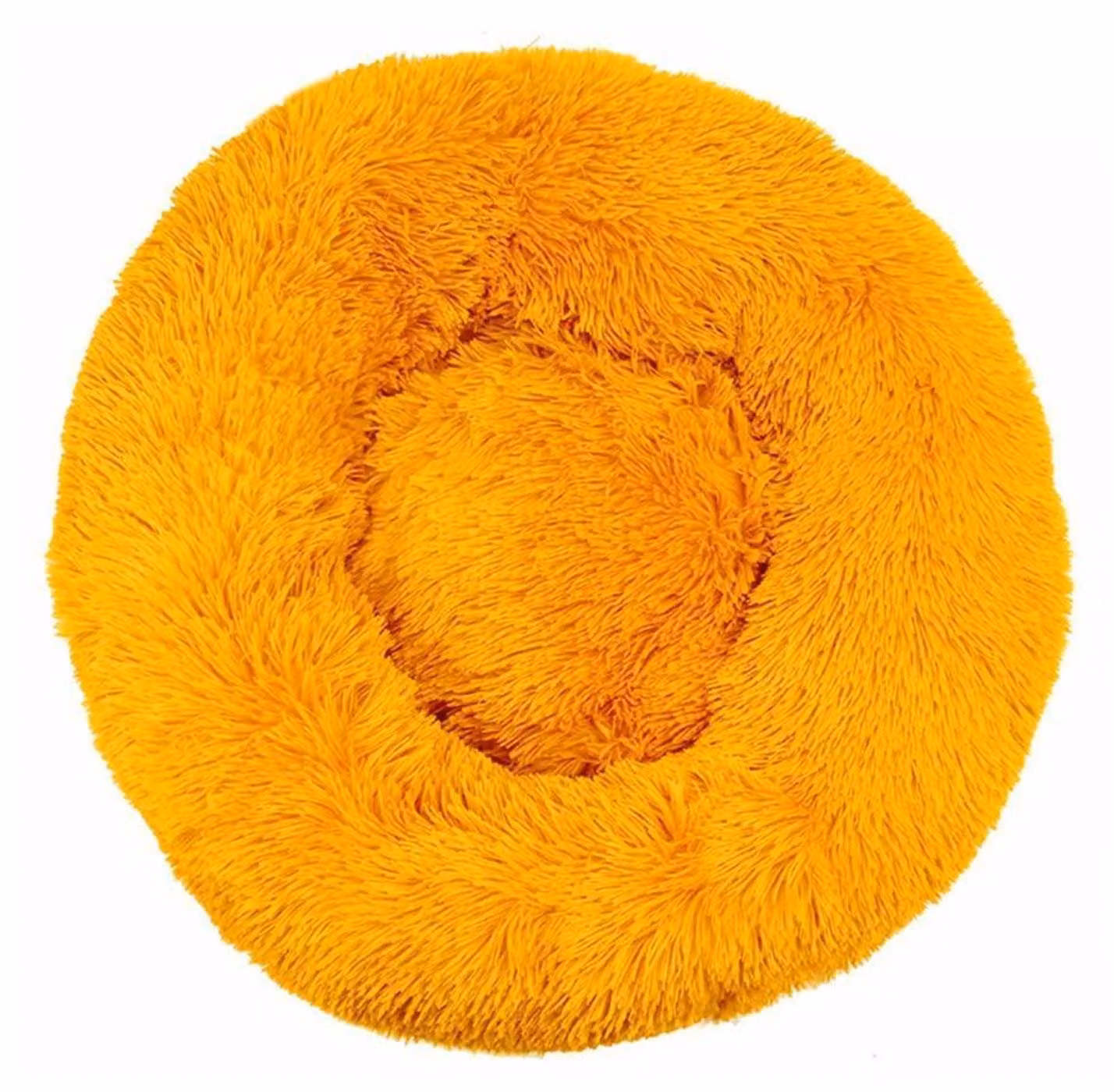 Cuccia per cani, cuccia per gatti, morbida, rotonda, in peluche, 80 cm, color oro chiaro