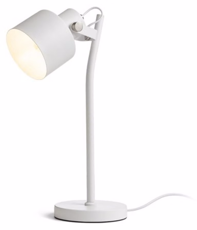 Tavolo CELEIA bianco opaco nichel opaco 230V LED E27 11W