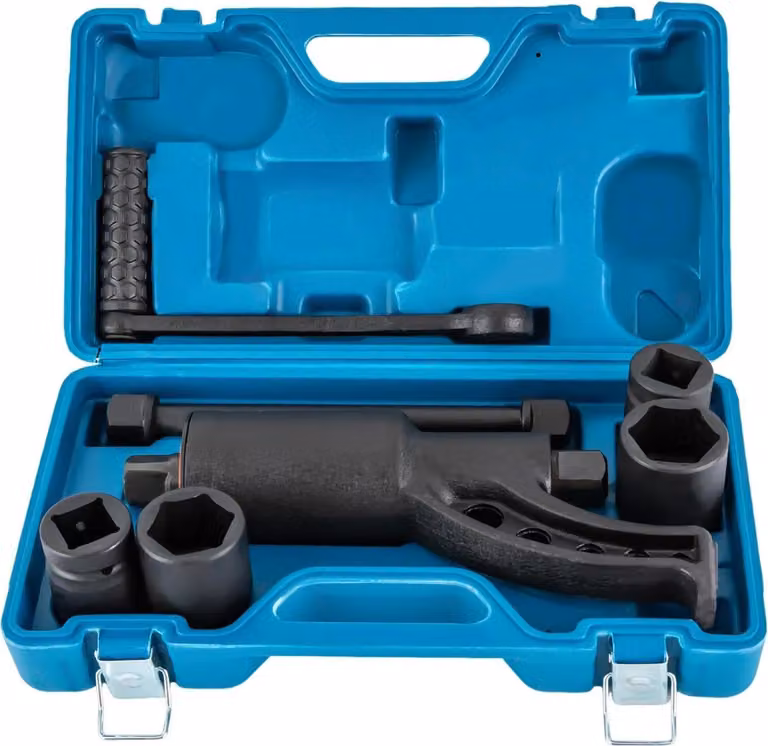 Amplificatore di coppia per chiave dinamometrica, coppia massima 4800 Nm, set completo di utensili, nero