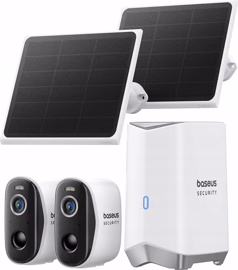 Baseus Security N1-2 Set di telecamere di sorveglianza pannelli solari 16 GB eMMC