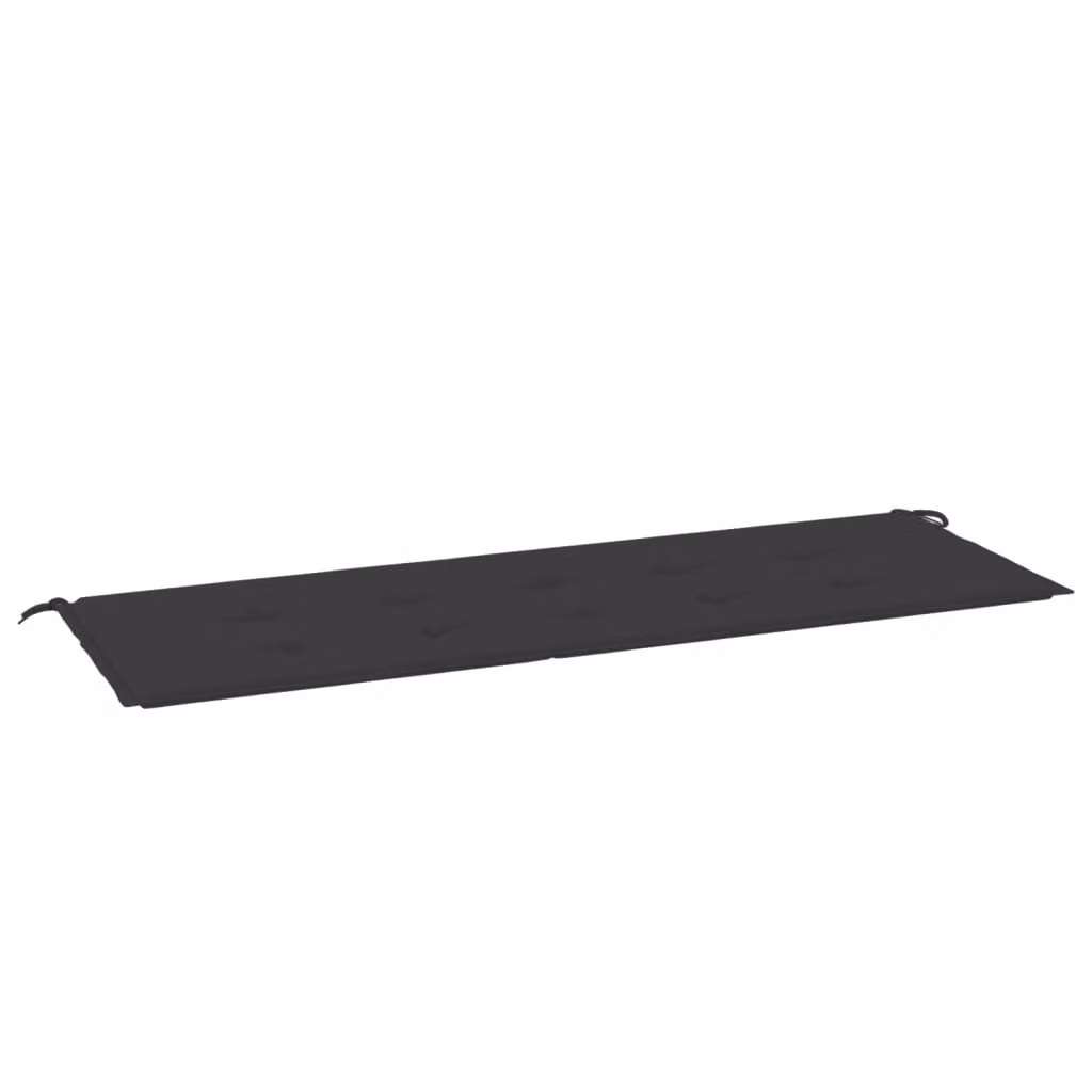 Cuscino per Panca Nero 150x50x4 cm in Tessuto Oxford