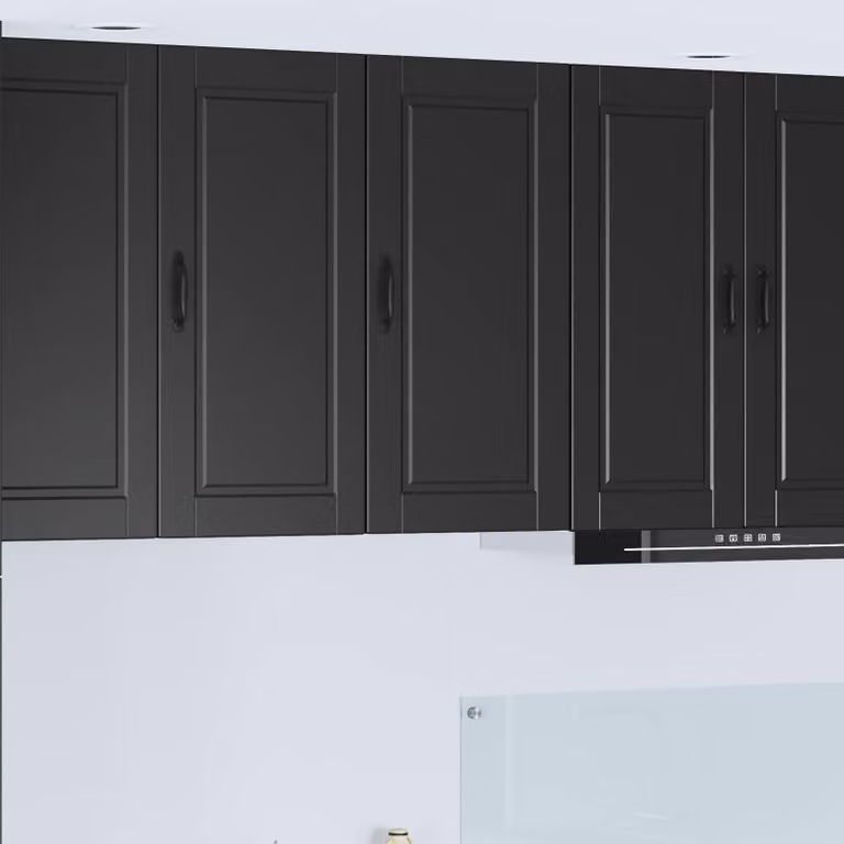Armadietto a muro moderno vidaXL PORTO nero con ante a battente e ripiani interni L/P/H: 40 x 31 x 80 cm