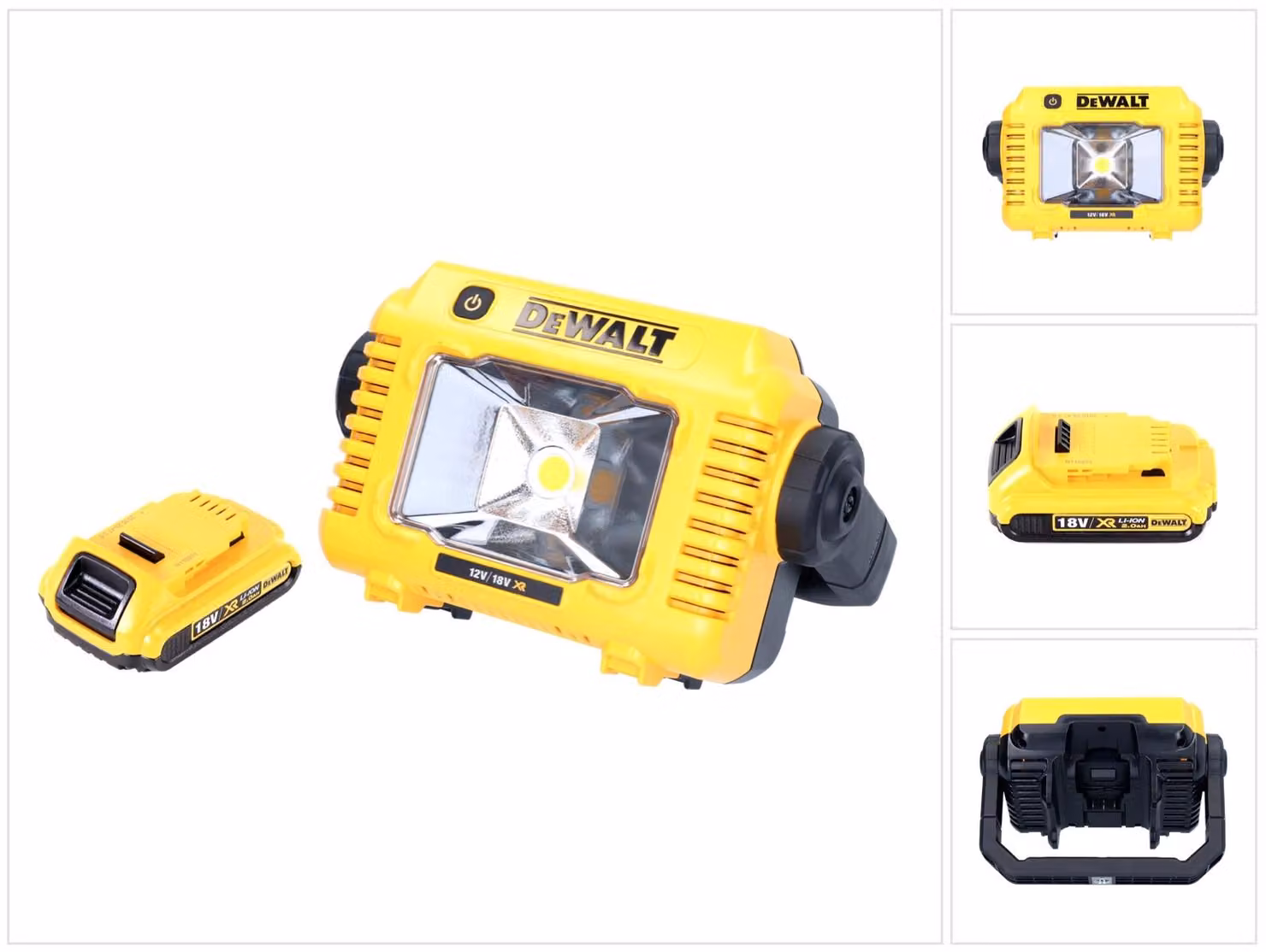DeWalt DCL 077 Lampada da lavoro a LED ricaricabile 12 V 18 V 2000 lm IP54 + 1x batteria ricaricabile 2,0 Ah - senza caricabatterie