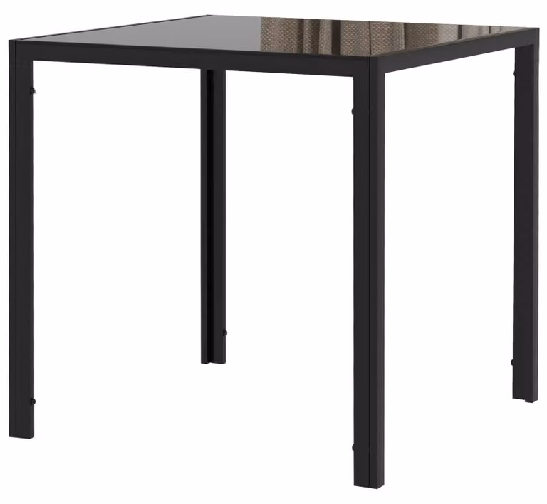 HOMCOM: Tavolo da pranzo, tavolo per la sala da pranzo, tavolo quadrato per la cucina, per 4 persone, colore nero