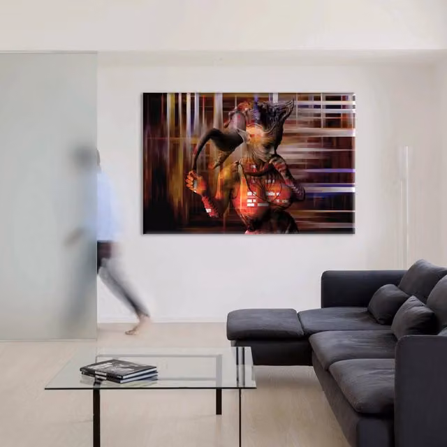Quadro Canvas Abstratto BEING Abstraction di Signorbit, Multicolore, L: 140 cm, H: 100 cm