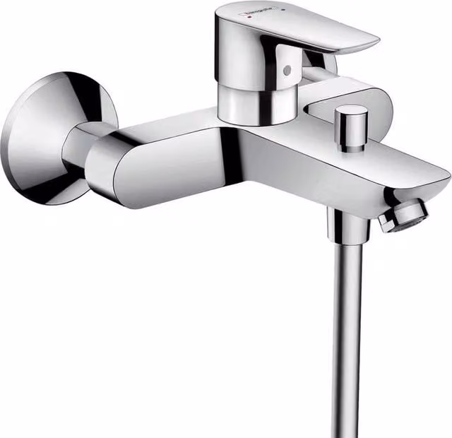 Rubinetto per vasca a muro Hansgrohe Talis con getto laminare cristallino, monocomando, cromato