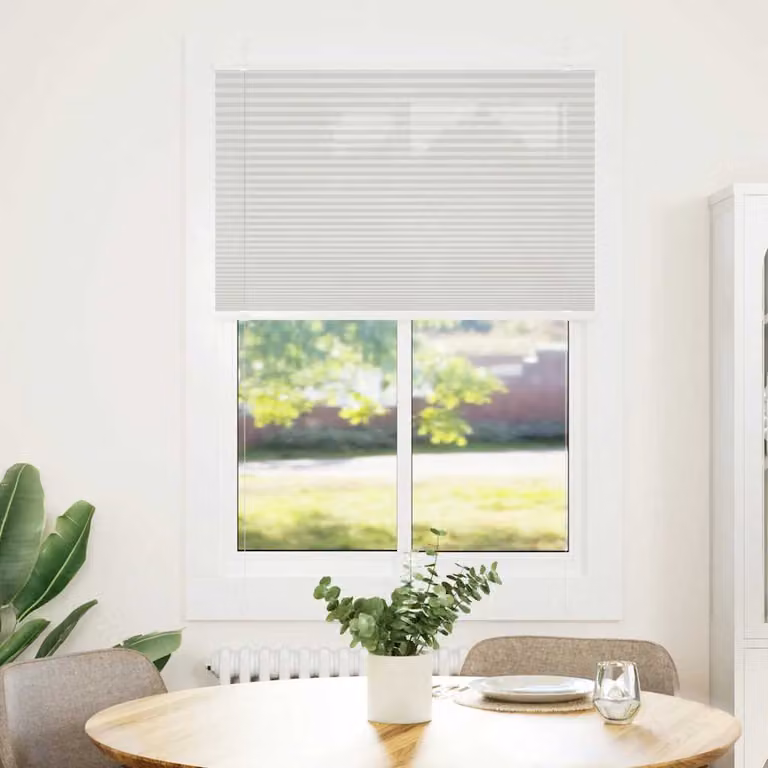 vidaXL Tenda Plissettata Grigio Chiaro 95x150 cm Larghezza Tessuto