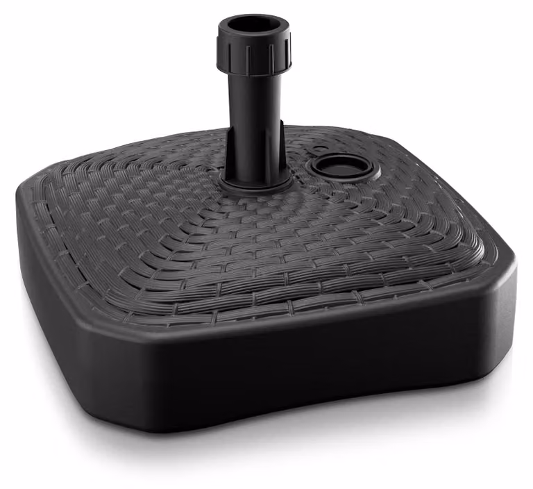Deuba Base Quadrata per Ombrellone ø max. 2,6cm da Riempire con Sabbia Ghiaia Acqua Polyrattan