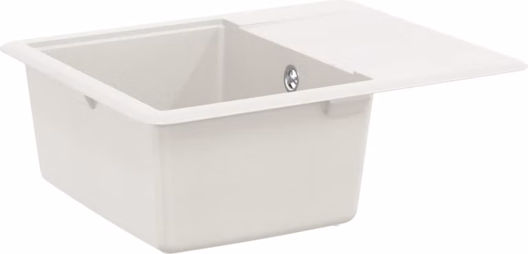 Lavello Bianco 560 x 460 mm 80% Quarzo e 20% Resina