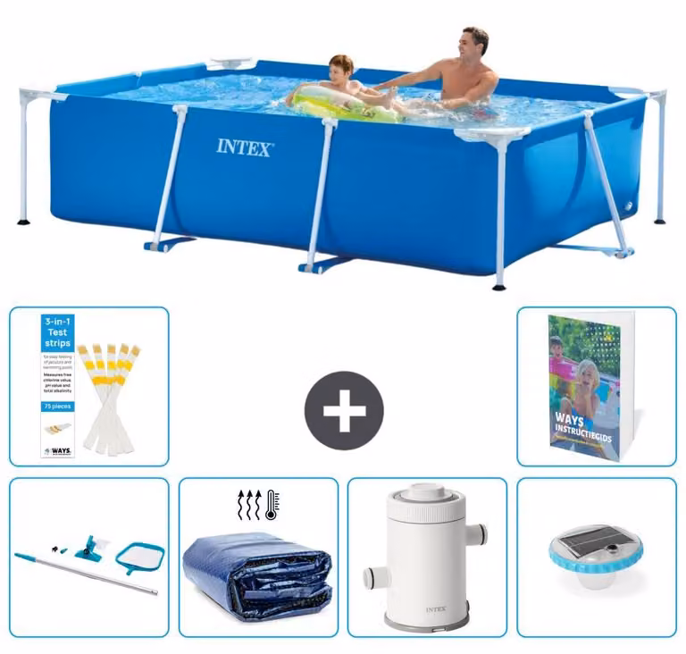 Piscina fuori terra rettangolare - 260x160x65 cm - composta da 5 elementi - modello S131