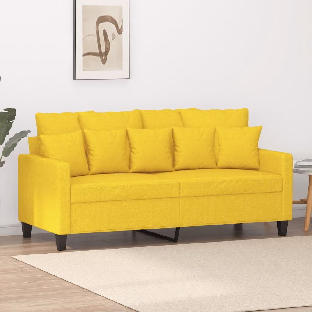 Maison Exclusive - Divano a due posti giallo chiaro 140 cm in tessuto