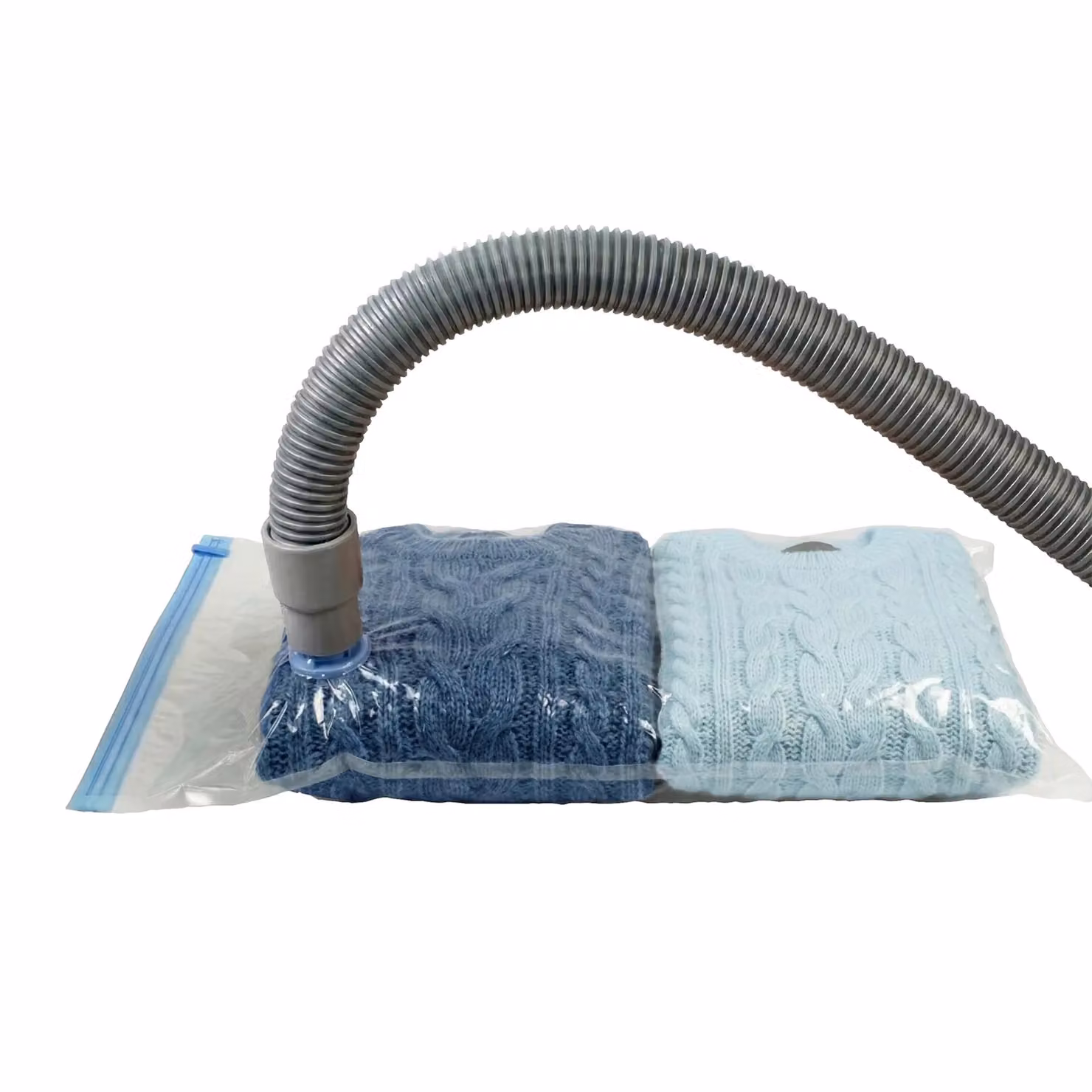 VESTIAMO CASA Set di 5 sacchetti sottovuoto trasparenti con pompa, dimensioni 60x80 cm – 2
